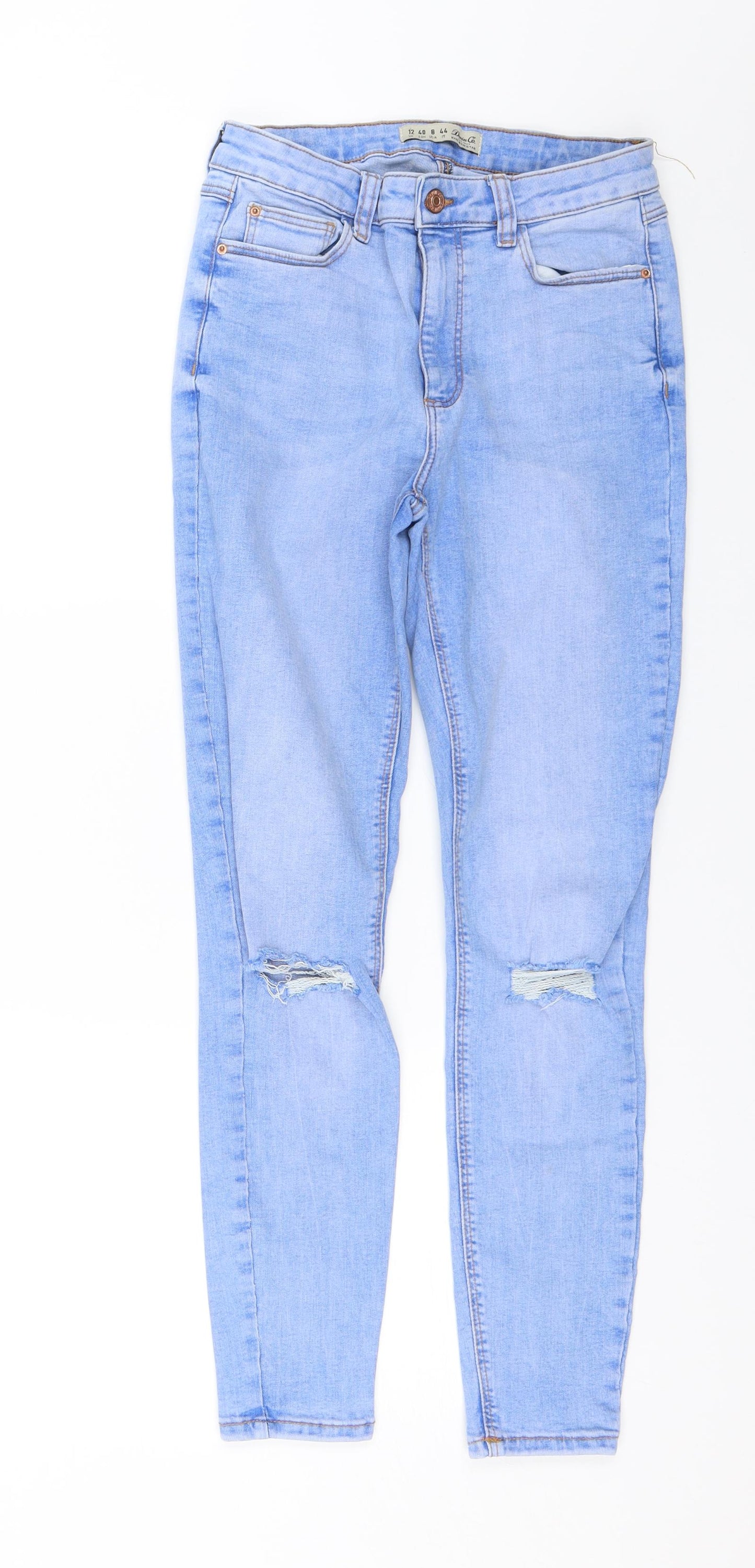 Denim & Co. Womens Blue  Denim Skinny Jeans Size 12 L25 in