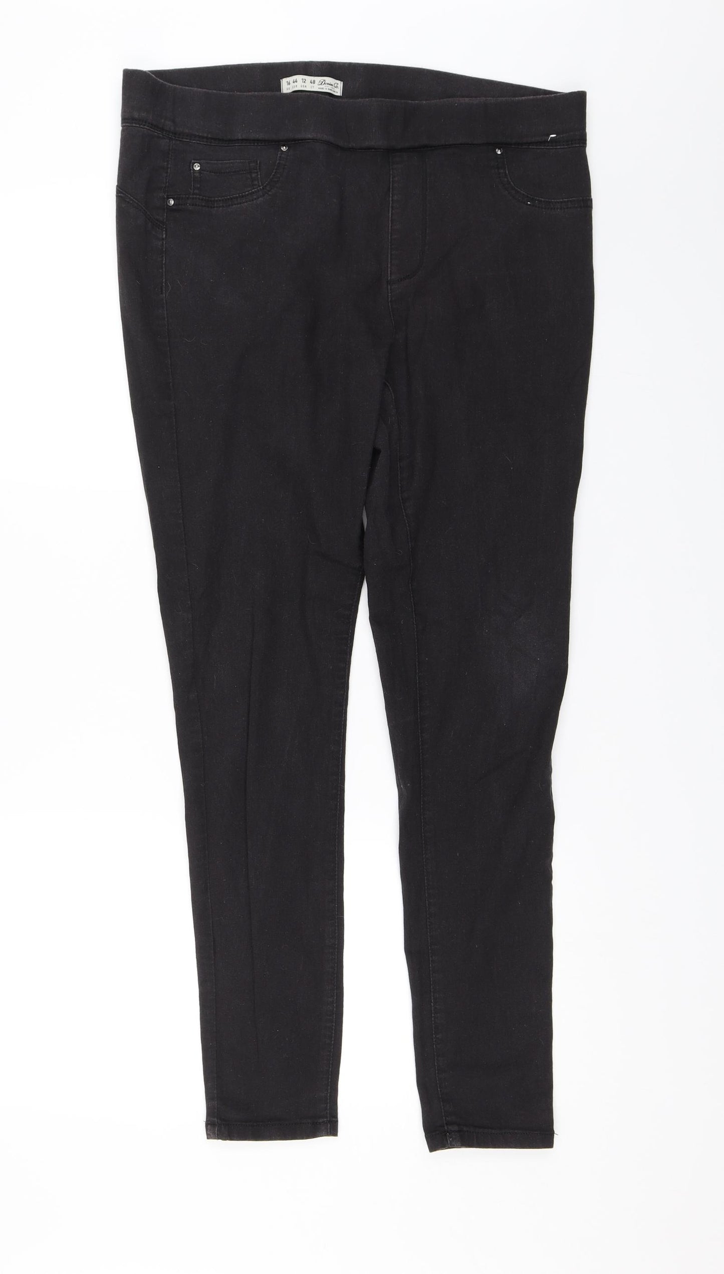 Denim & Co. Womens Black   Jegging Jeans Size 16 L27 in