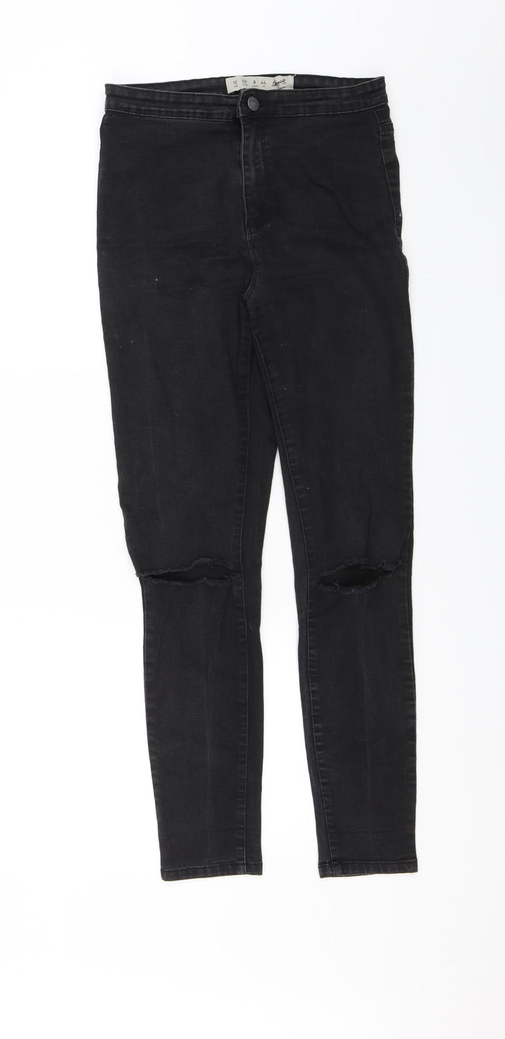 Denim & Co. Womens Black Skinny Jeans Size 12 L26 in