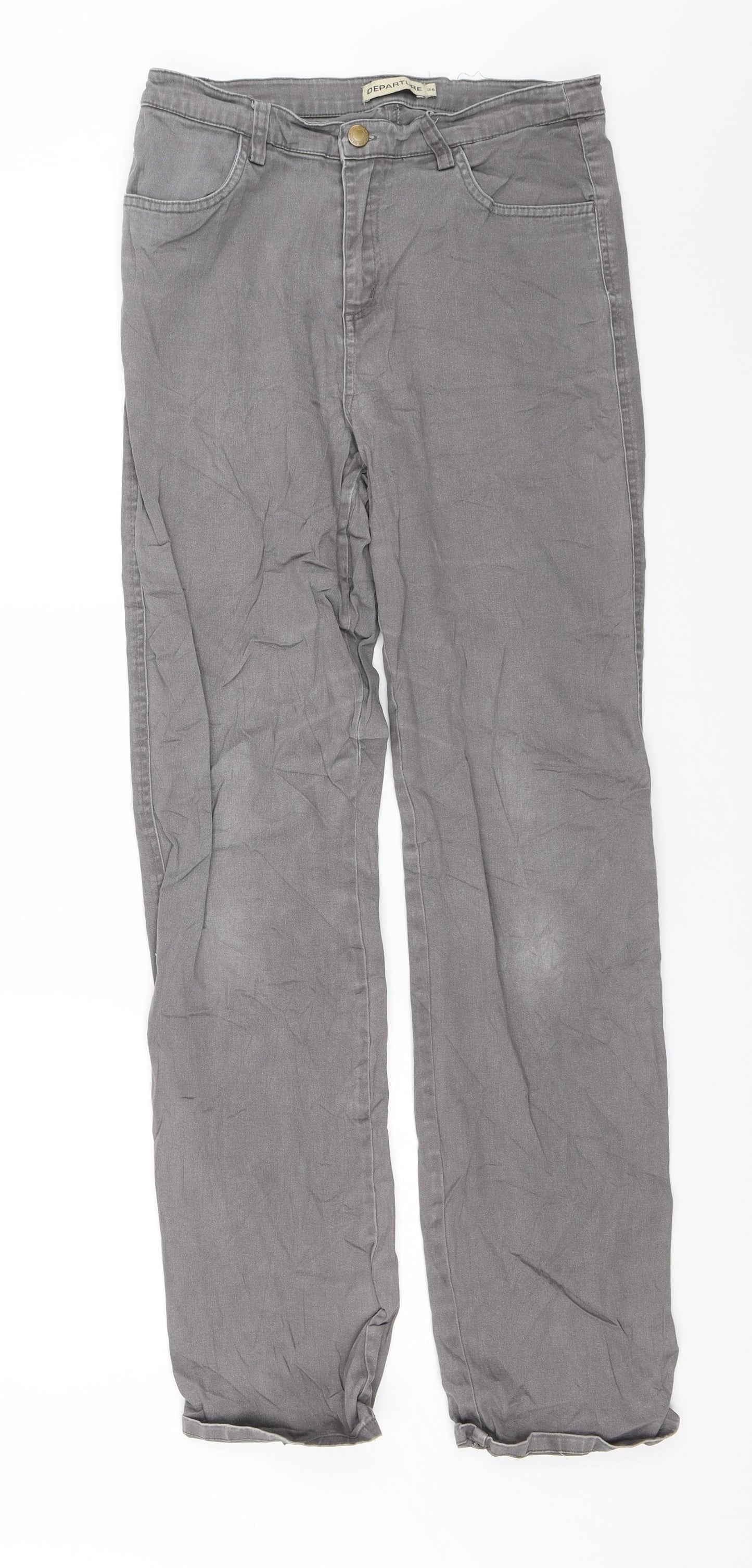 Departure Womens Grey   Straight Jeans Size 10 L30 in