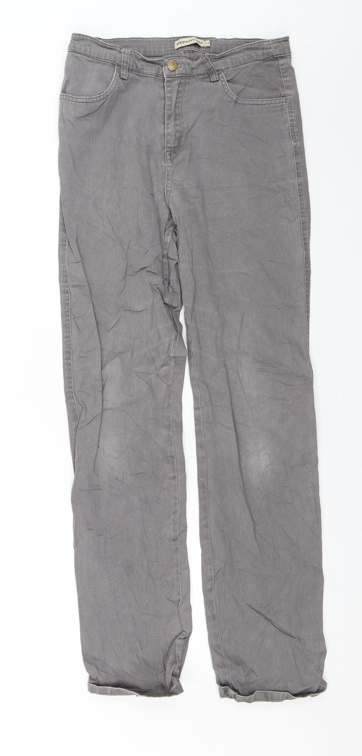 Departure Womens Grey   Straight Jeans Size 10 L30 in