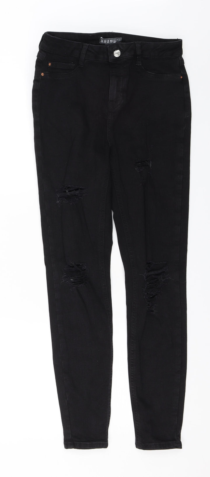 Denim Co Womens Black Denim Skinny Jeans Size 12 L27 in