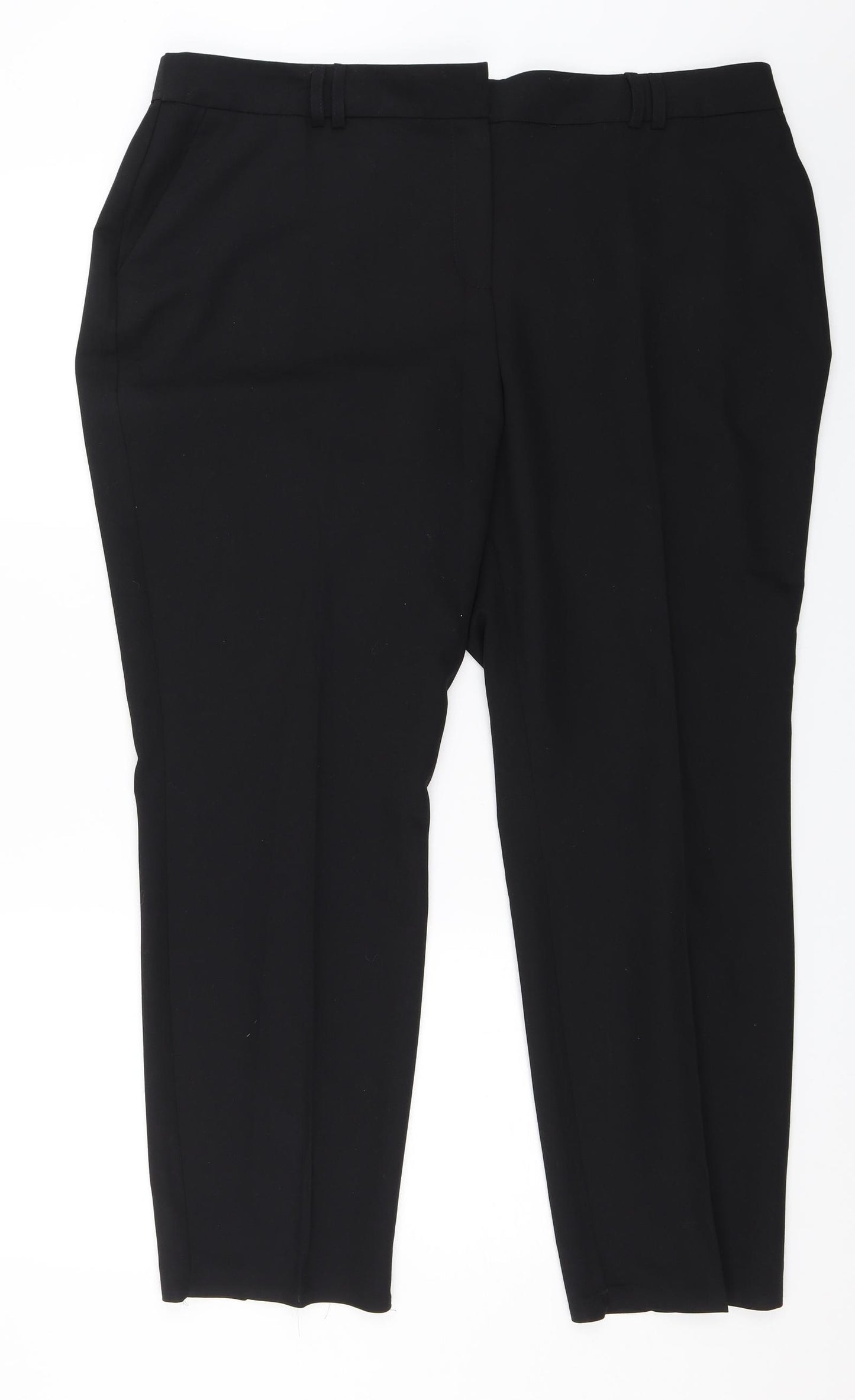 Preworn Womens Black   Dress Pants Trousers Size 18 L25 in