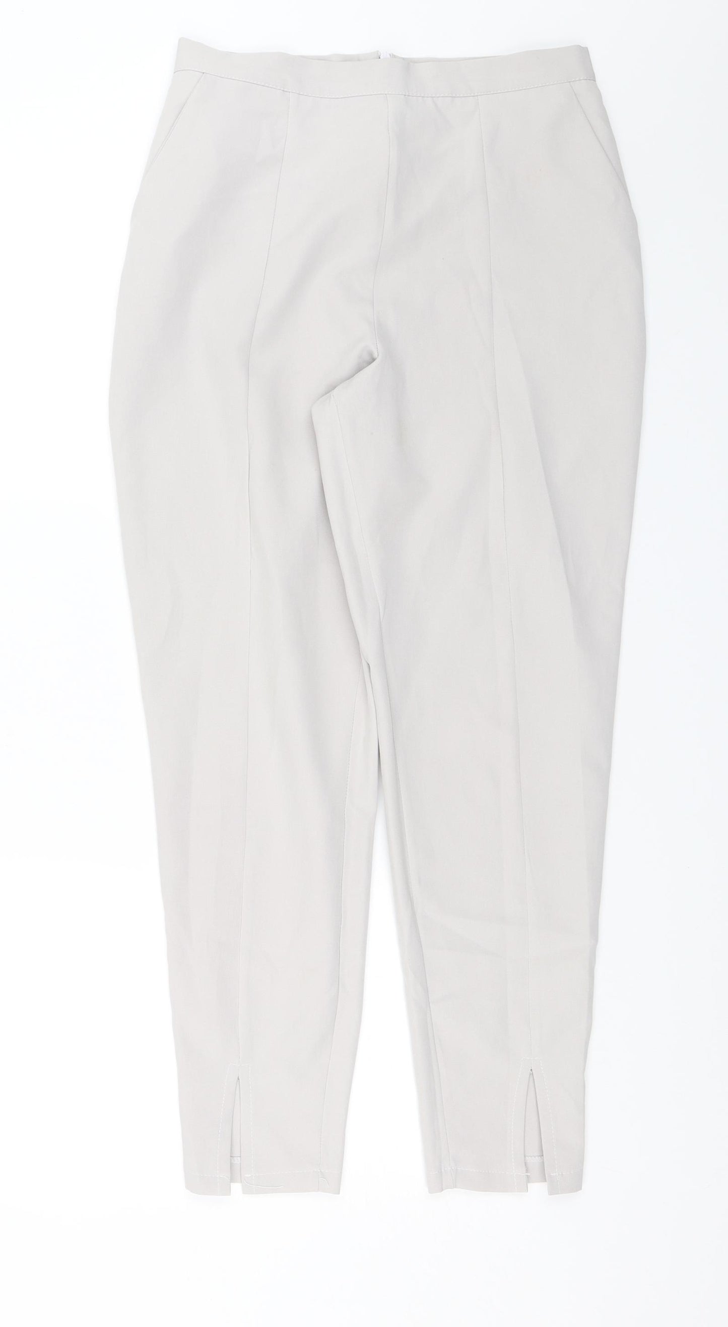 Boohoo Womens Grey   Capri Trousers Size 8 L25 in