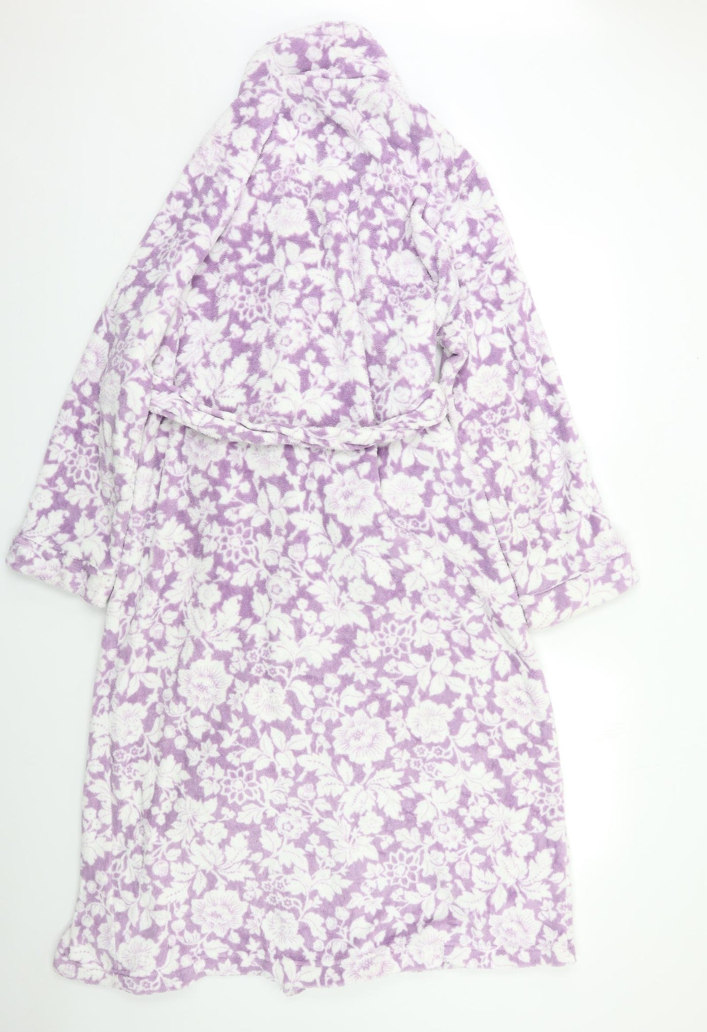 Lucy & Laurel Womens Purple Geometric  Kimono Robe Size 16