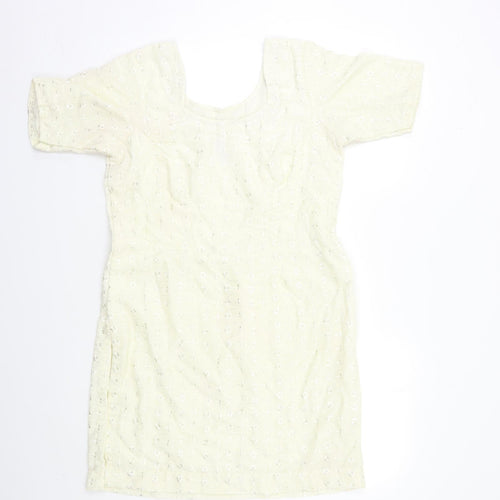 Preworn Womens Ivory   Tunic Blouse Size M