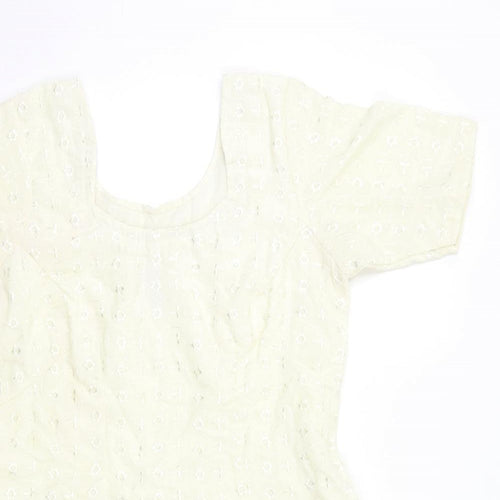 Preworn Womens Ivory   Tunic Blouse Size M