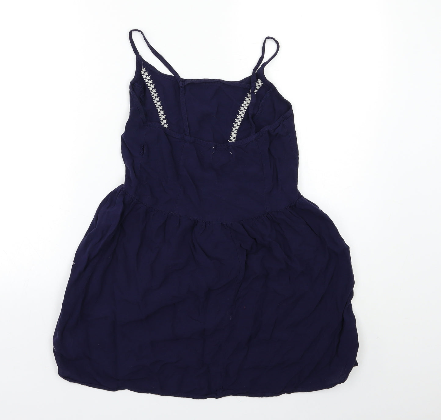 Ribbon Womens Blue Floral  Camisole Blouse Size M