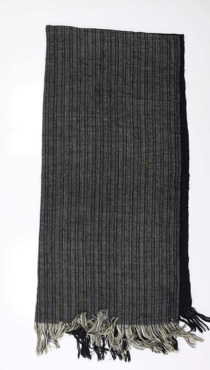 Preworn Womens Black Herringbone   Shawl/Wrap