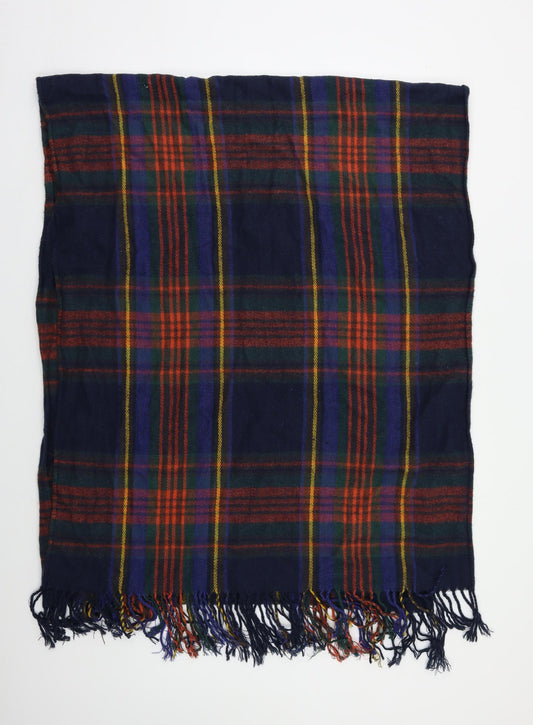 Front view of Preworn women’s multicoloured plaid shawl/wrap