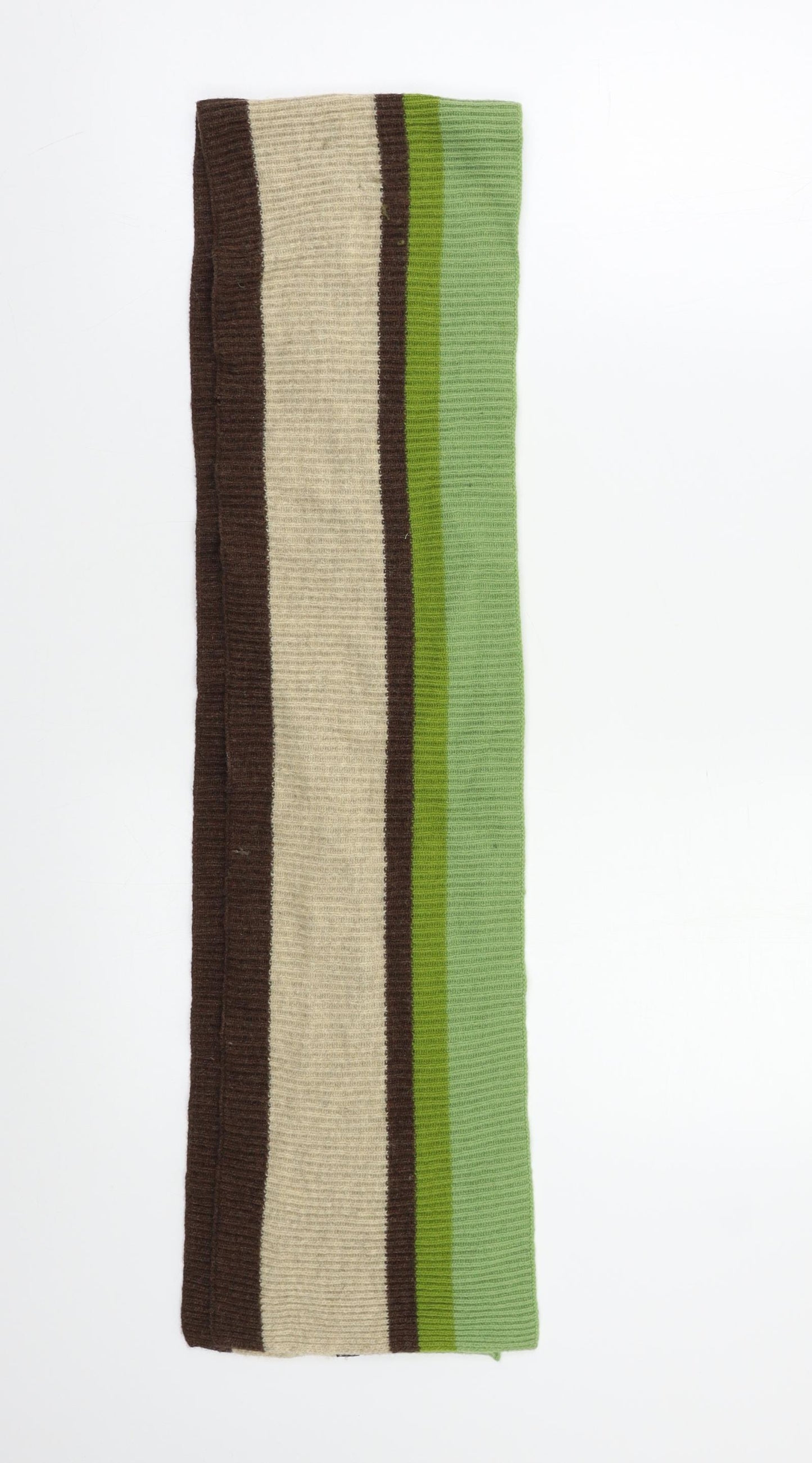 Prew Mens Green Striped  Scarf  Size Regular