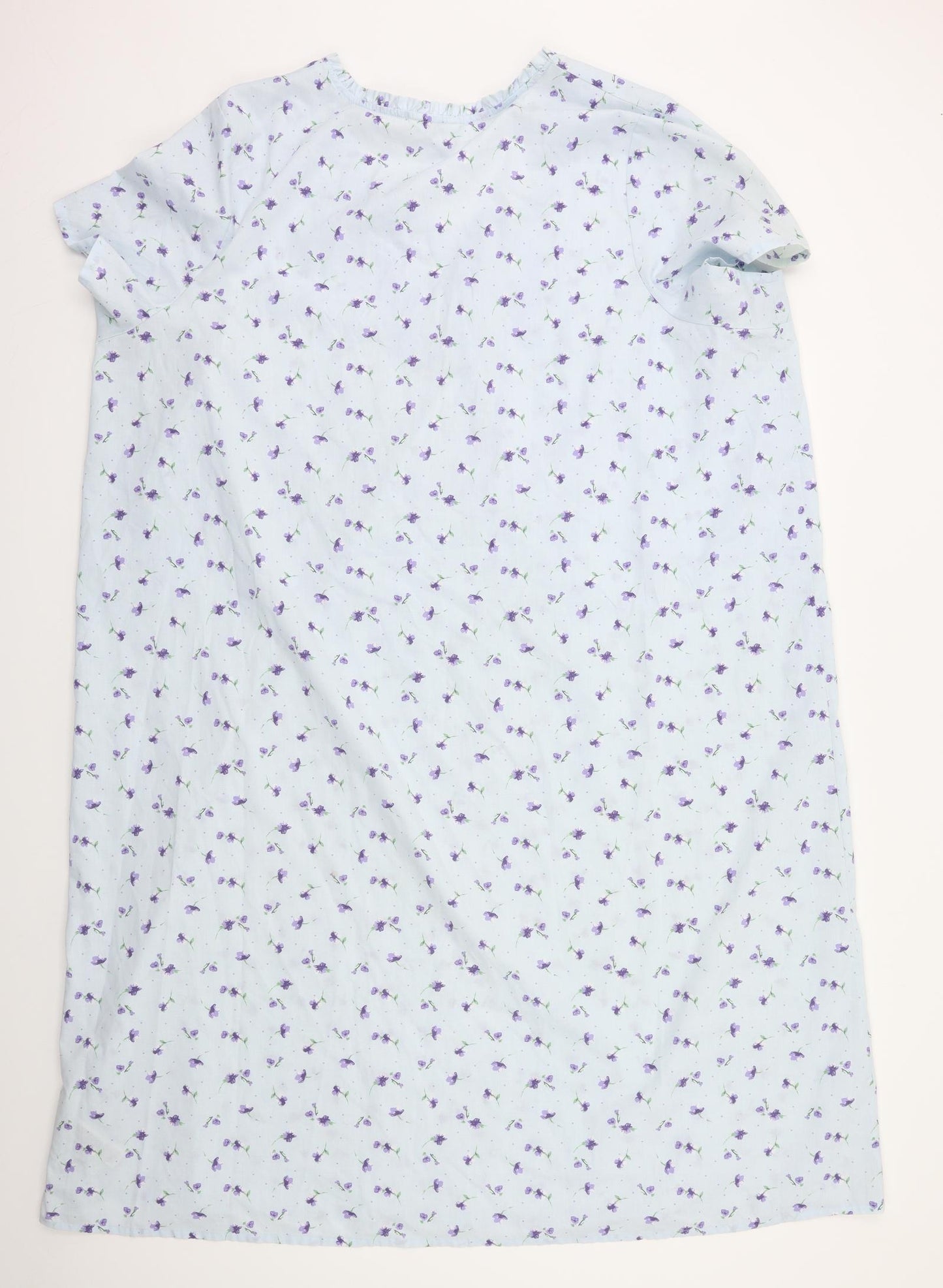 M&S Womens Blue Floral  Kaftan Nightshirt Size 24