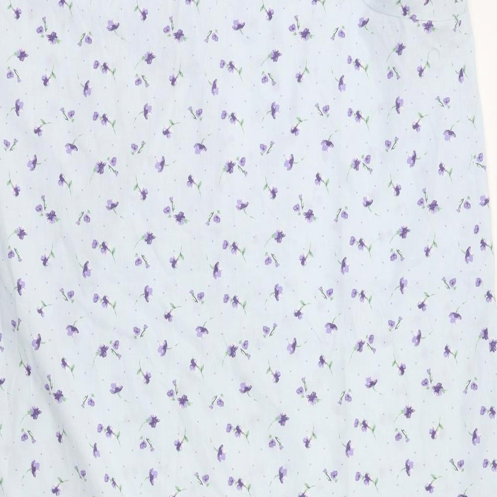 M&S Womens Blue Floral  Kaftan Nightshirt Size 24