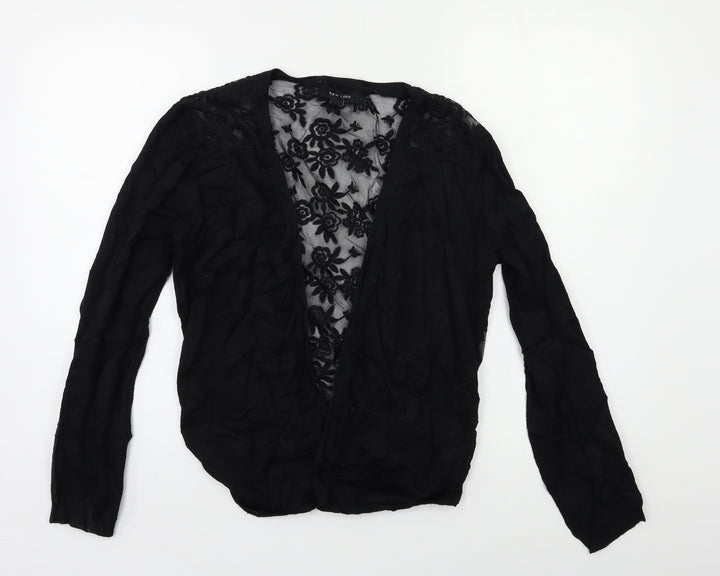 New Look Womens Black Cape Jumper Size 14