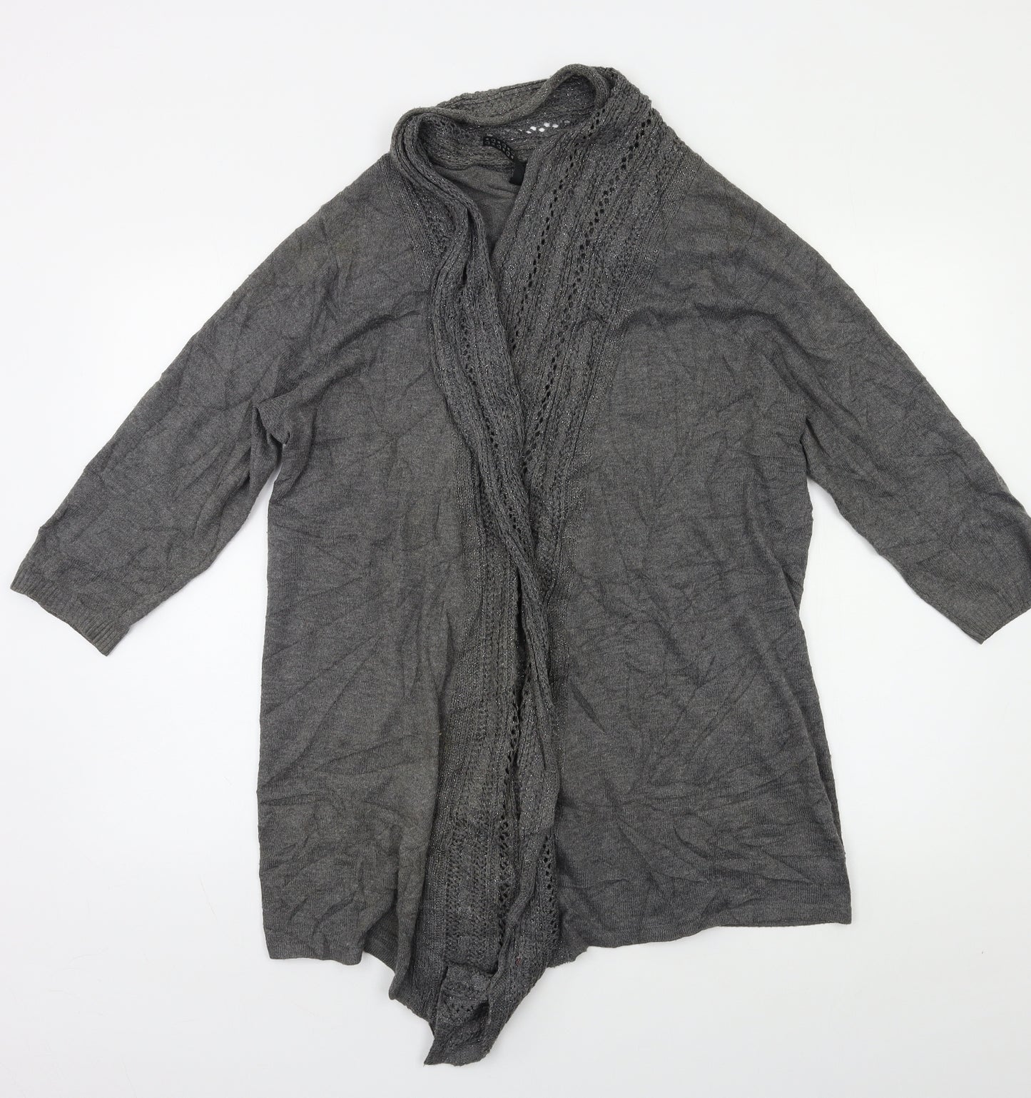 Preworn Womens Grey   Cardigan Jumper Size 16