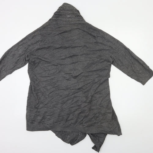 Preworn Womens Grey   Cardigan Jumper Size 16