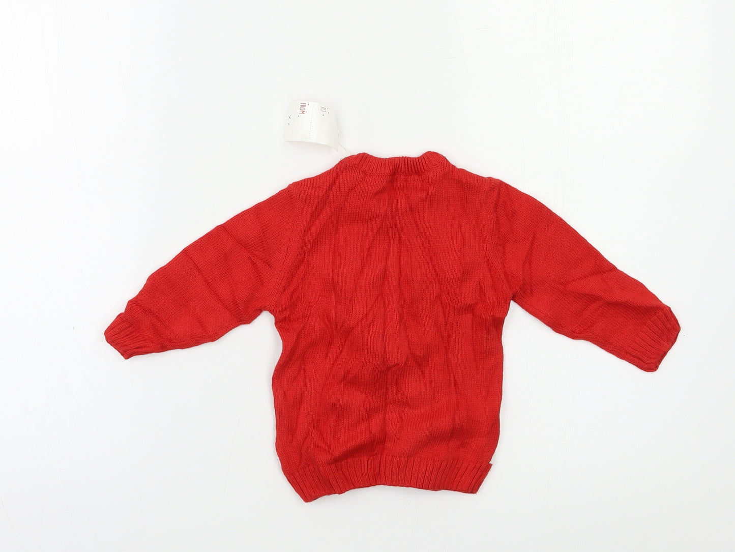 F&F Baby Red   Pullover Jumper Size 3-6 Months  - Xmas jumper