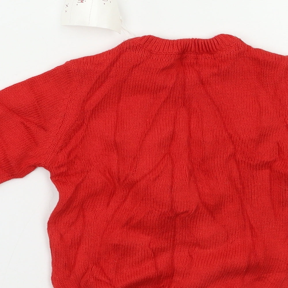 F&F Baby Red   Pullover Jumper Size 3-6 Months  - Xmas jumper
