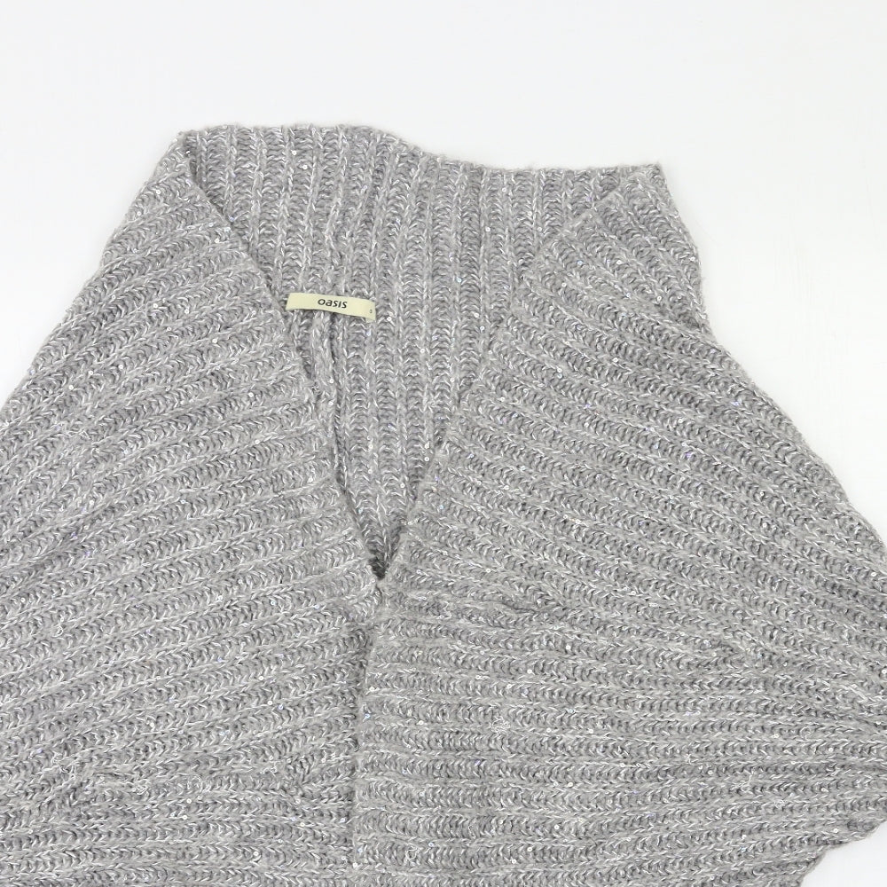 Oasis Womens Grey   Cardigan Jumper Size S