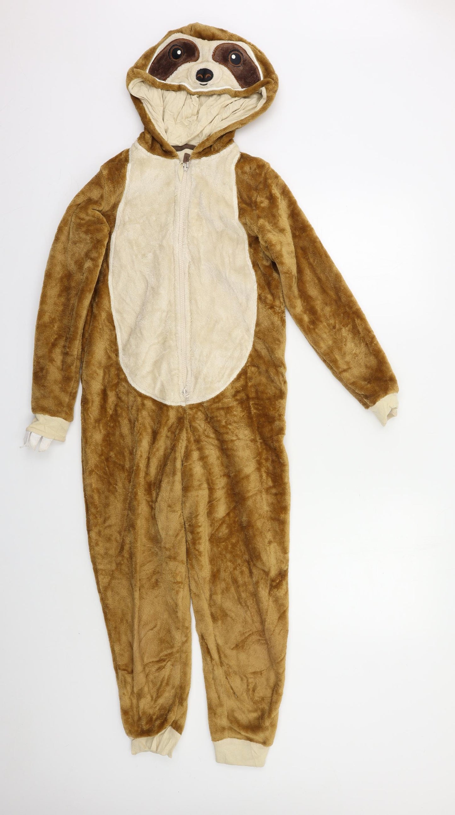 M&S Girls Brown Solid   Bodysuit Size 9-10 Years  - Sloth