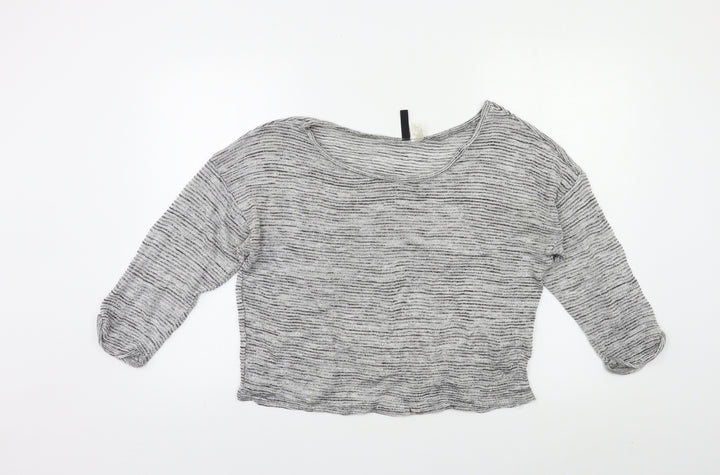 H&M Womens Grey   Pullover Jumper Size S