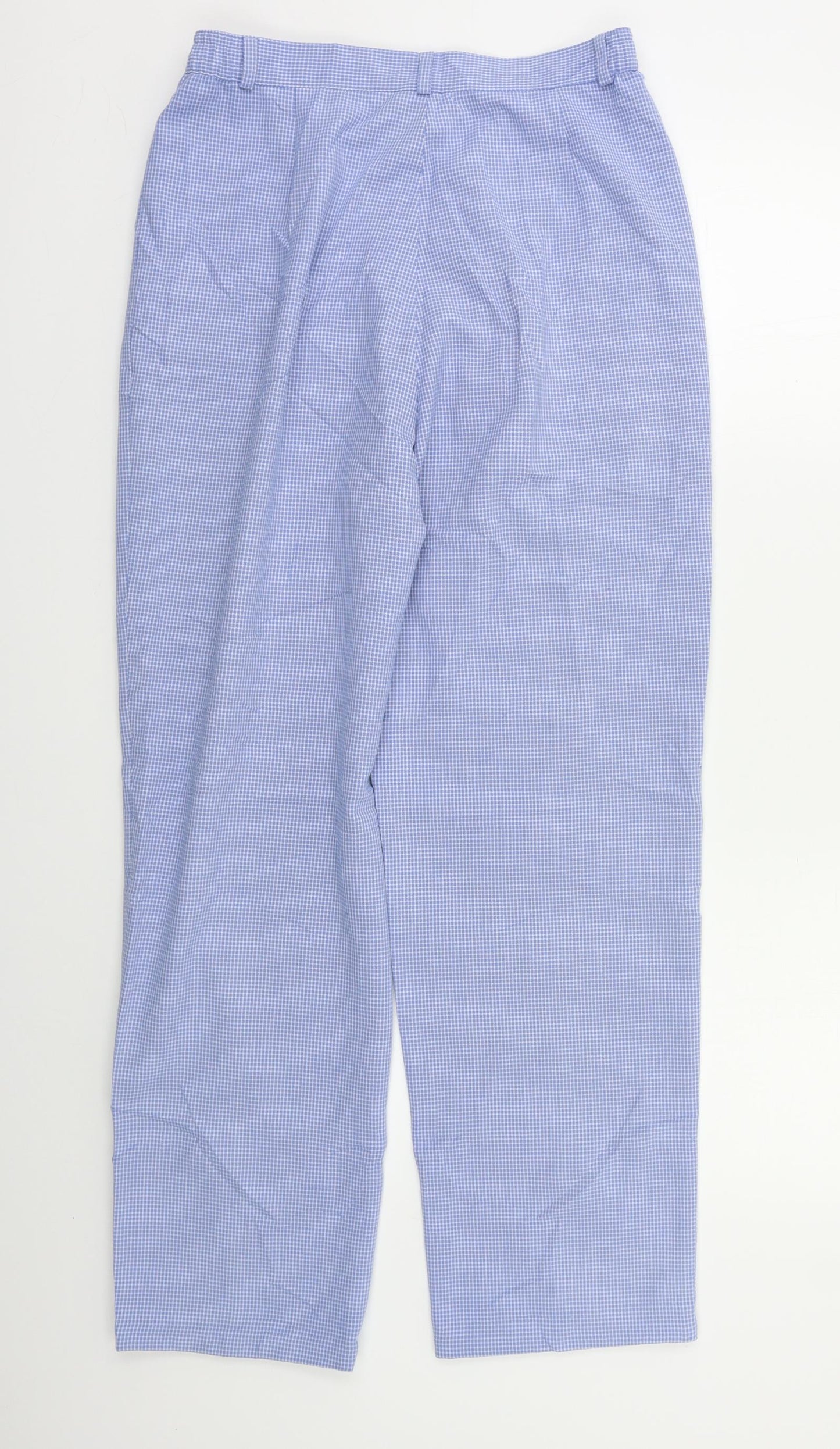 Valene Herman Womens Blue Check  Trousers  Size 8 L27 in