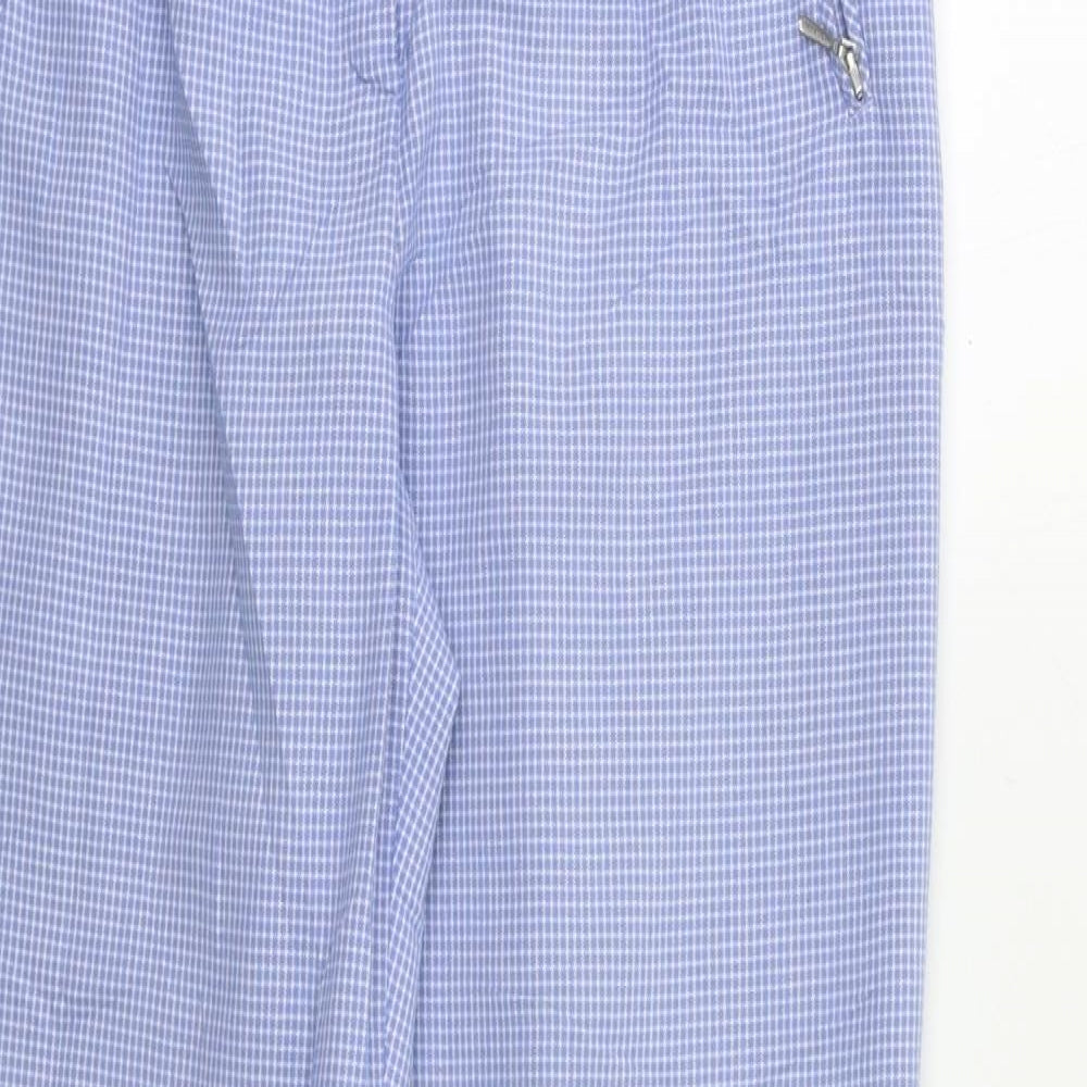 Valene Herman Womens Blue Check  Trousers  Size 8 L27 in