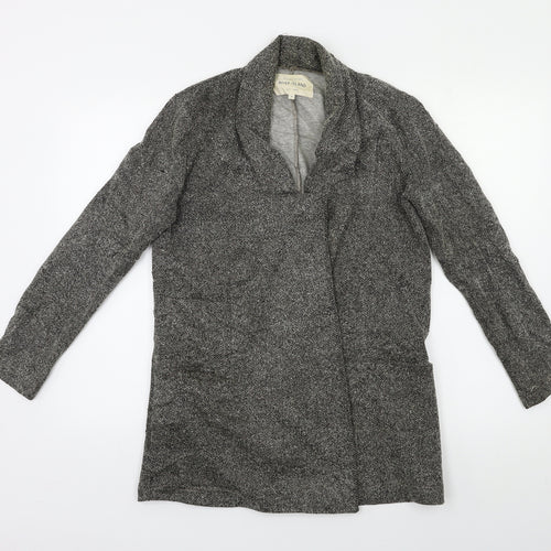 River Island Womens Grey Herringbone  Overcoat Blazer Size 8