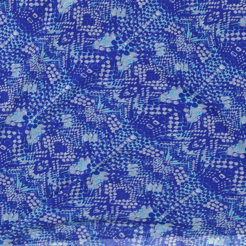 Wardrobe Essentials Womens Blue Geometric  A-Line Skirt Size XL