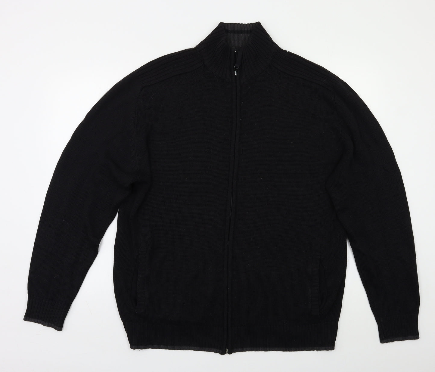 Urban Spirit Mens Black   Full Zip Jumper Size L