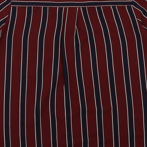 FOREVER 21 Womens Red Striped  Basic Button-Up Size S