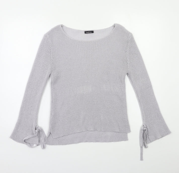 Boohoo Womens Grey Pullover Jumper Size S