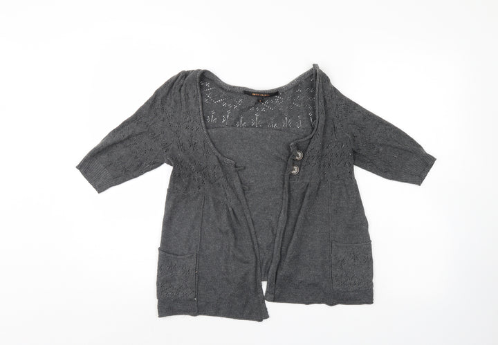 River Island Womens Grey   Shrug Jumper Size 8