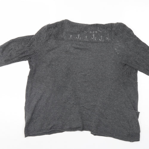 River Island Womens Grey   Shrug Jumper Size 8