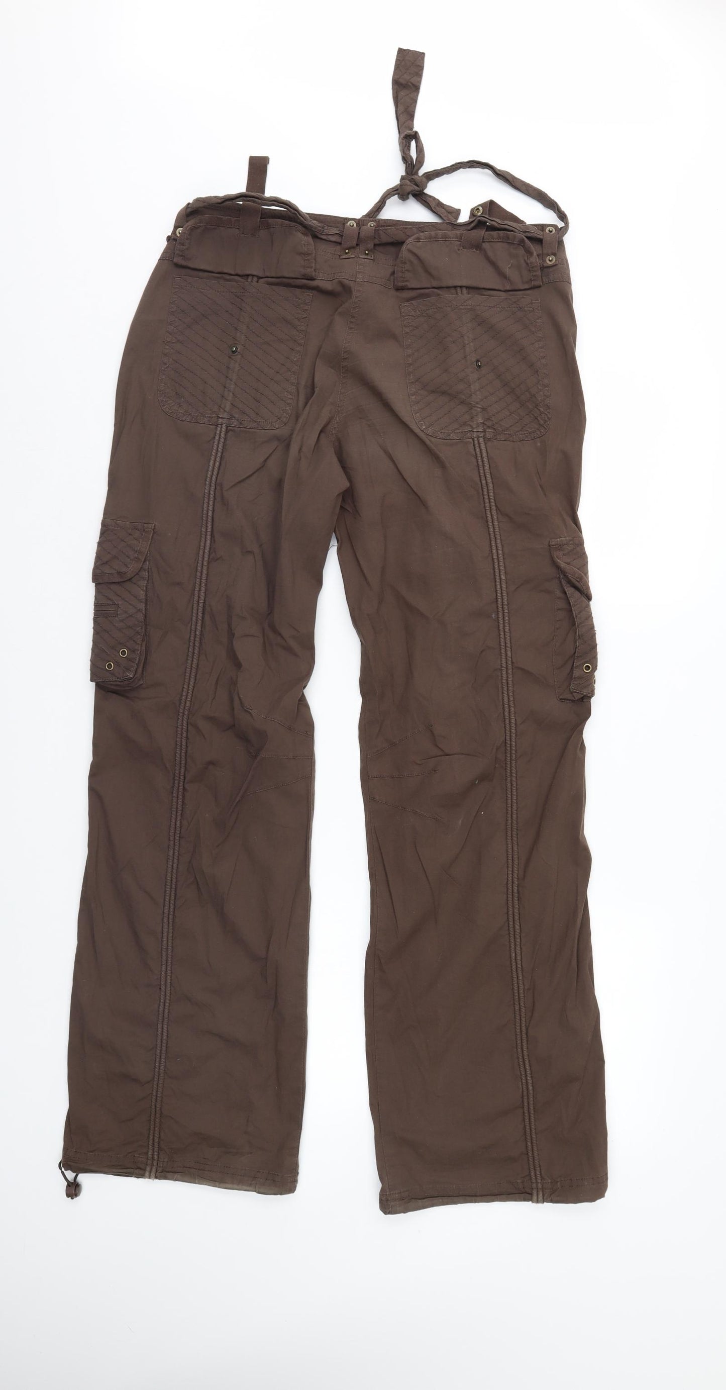 TU Womens Brown   Cargo Trousers Size 14 L31 in