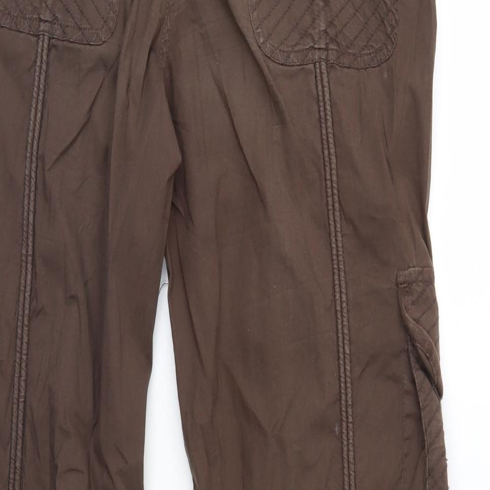 TU Womens Brown   Cargo Trousers Size 14 L31 in