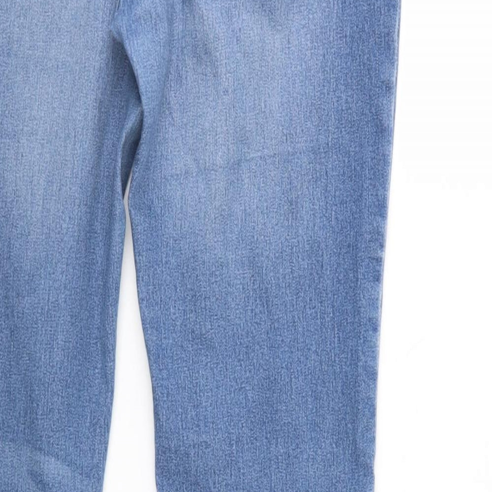 Denim & Co. Womens Blue  Denim Straight Jeans Size 6 L29 in