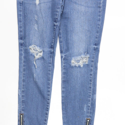 Ashley Mason Womens Blue  Denim Tapered Jeans Size S L27 in