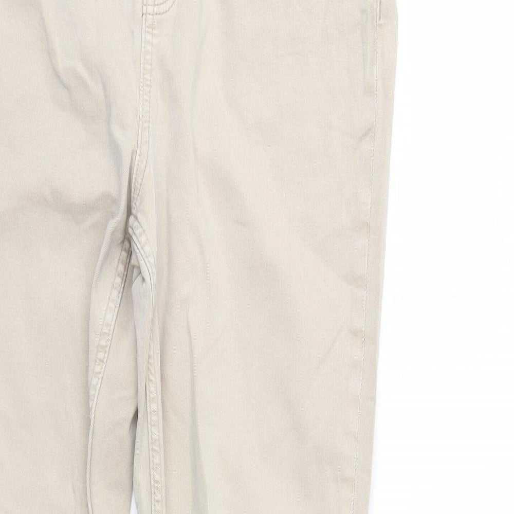 F&F Womens Ivory  Denim Straight Jeans Size 14 L29 in