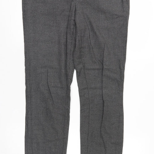 Benneton Womens Grey Herringbone  Trousers  Size 10 L26 in