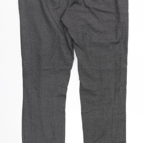 Benneton Womens Grey Herringbone  Trousers  Size 10 L26 in