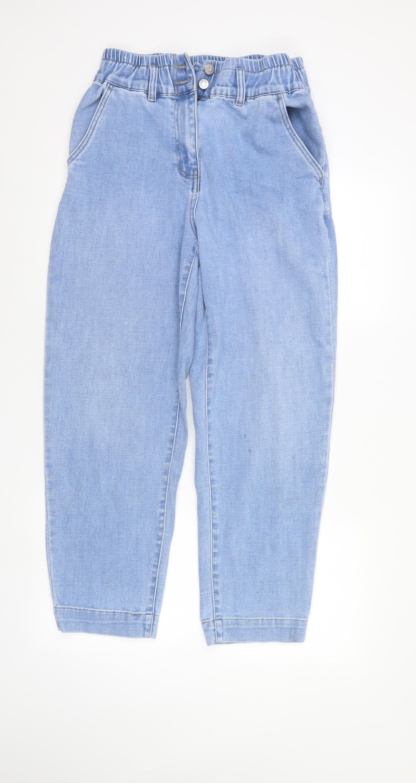 NEXT Womens Blue  Denim Straight Jeans Size 12 L27 in - elastic waist