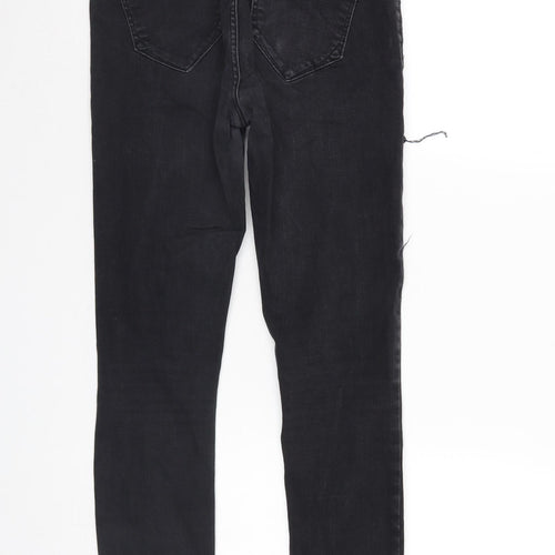 River Island Womens Black  Denim Tapered Jeans Size 10 L28 in