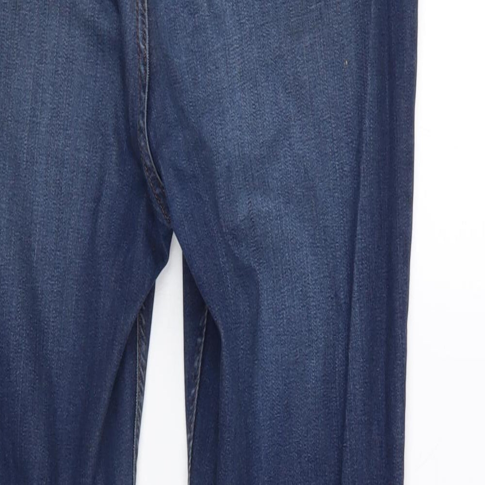 F&F Womens Blue  Denim Straight Jeans Size 14 L29 in