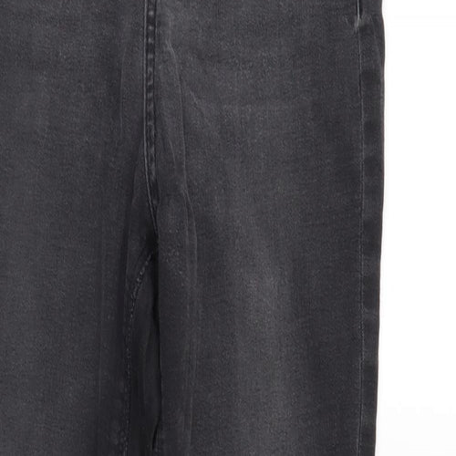Denim & Co. Womens Black  Denim Straight Jeans Size 10 L27 in - elastic waist