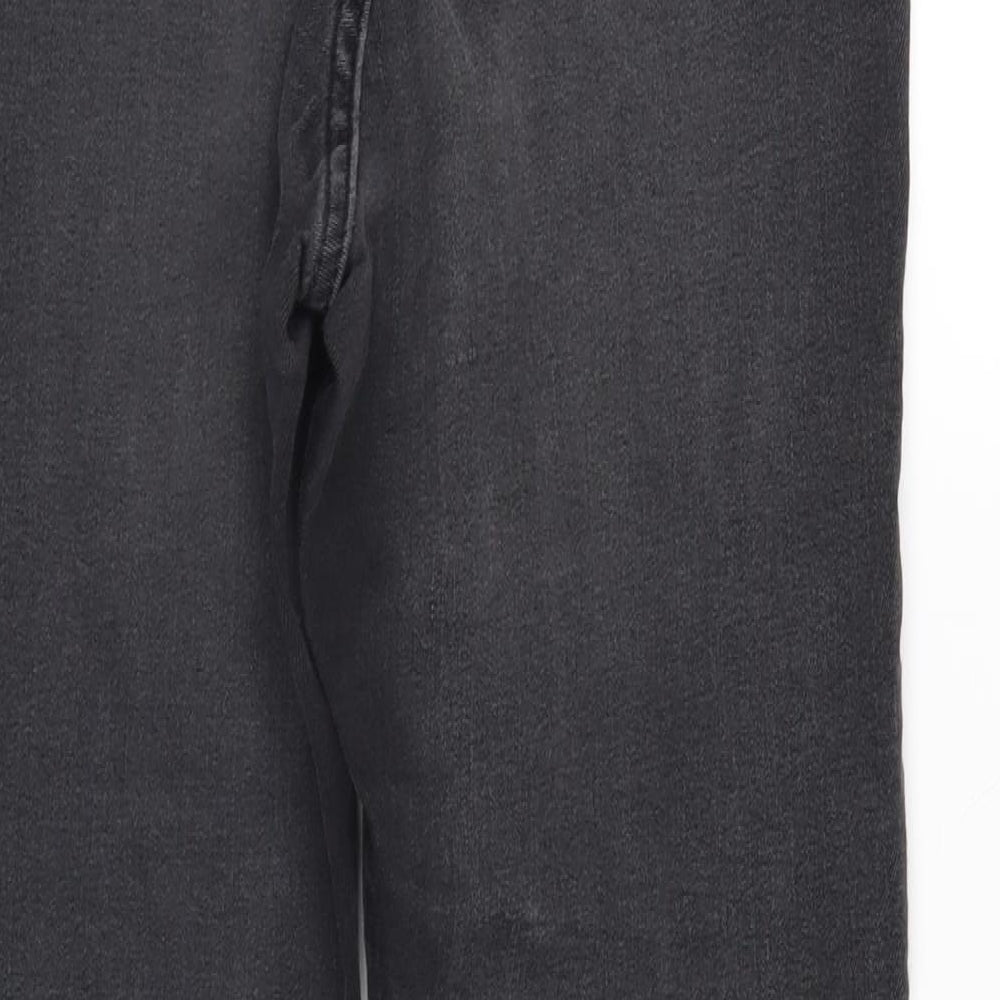 Denim & Co. Womens Black  Denim Straight Jeans Size 10 L27 in - elastic waist