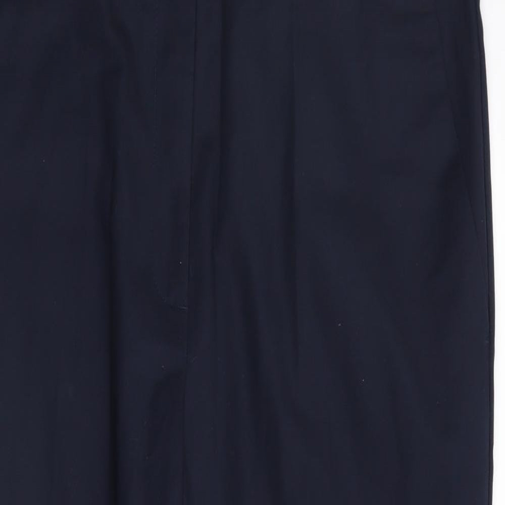 M&S Womens Blue   Cropped Trousers Size 20 L20 in