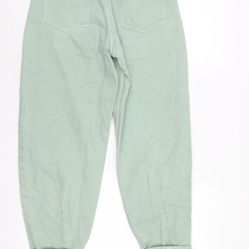 Bershka Womens Green  Denim Straight Jeans Size 4 L26 in