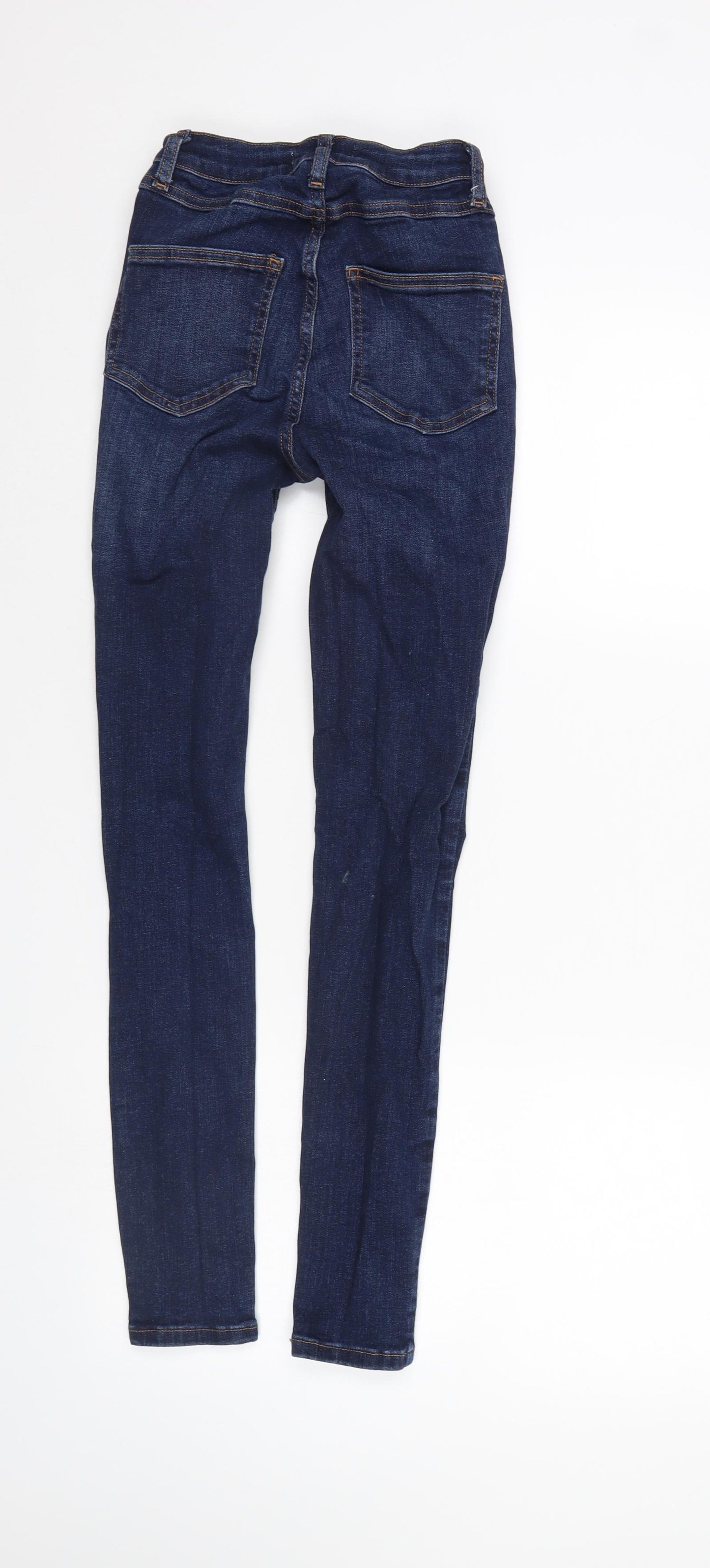 Denim & Co. Womens Blue  Denim Straight Jeans Size 4 L28 in
