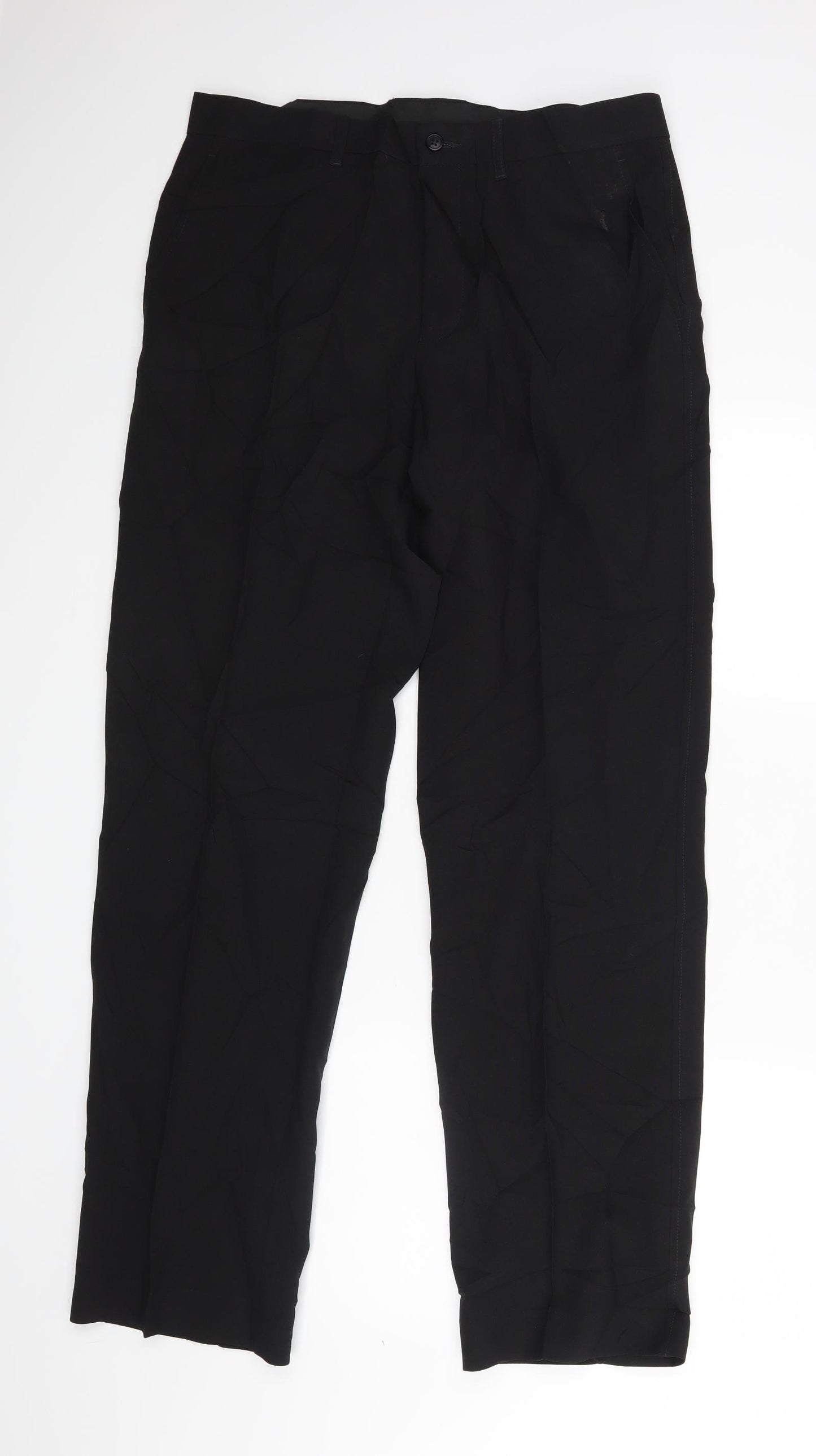 M&S Mens Black   Trousers  Size 34 L31 in
